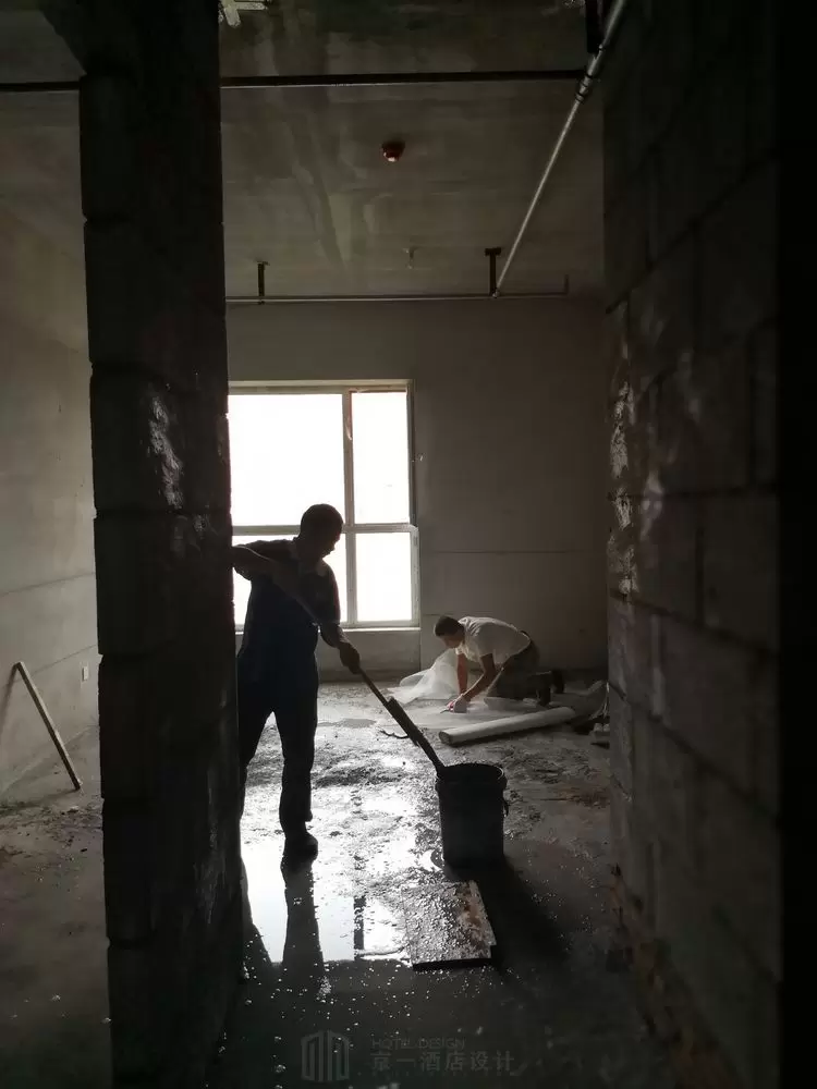 酒店套房装修施工现场图片